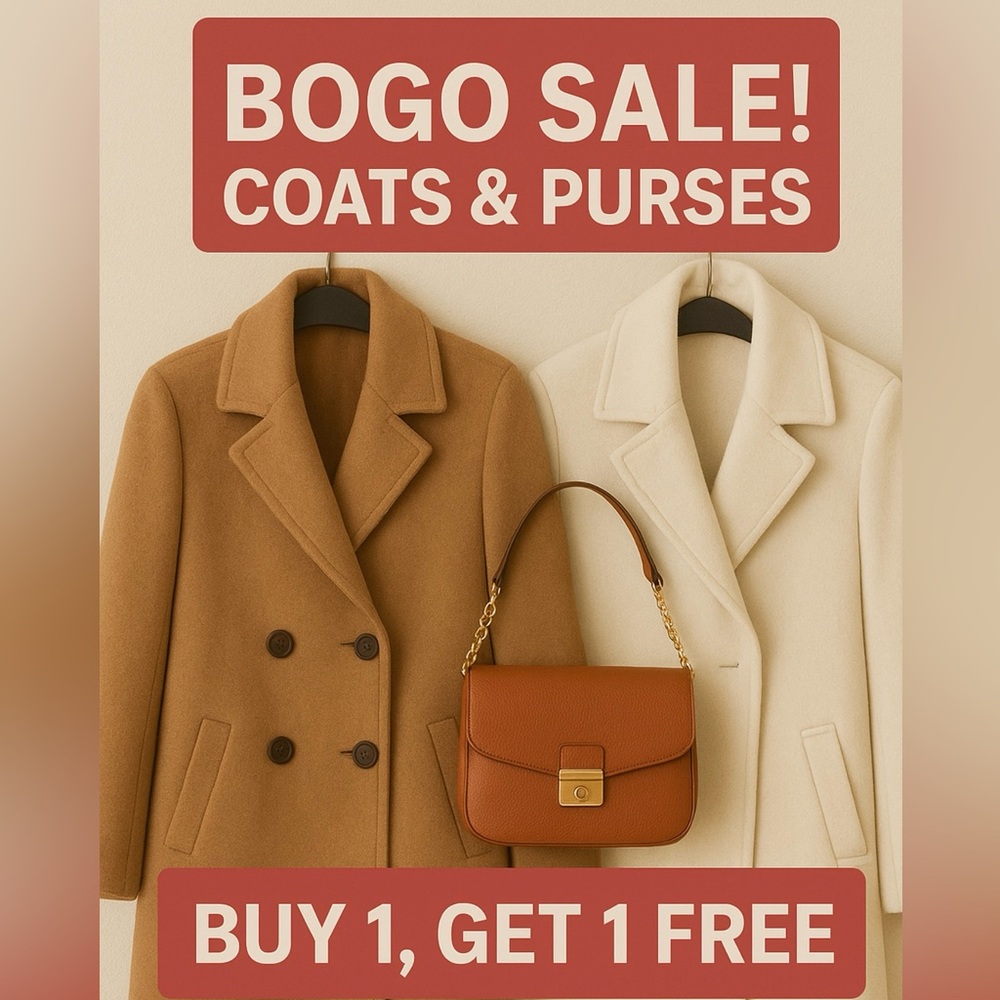 BOGO Deal! Coats‎ + Handbags – Your Fave Styles!!